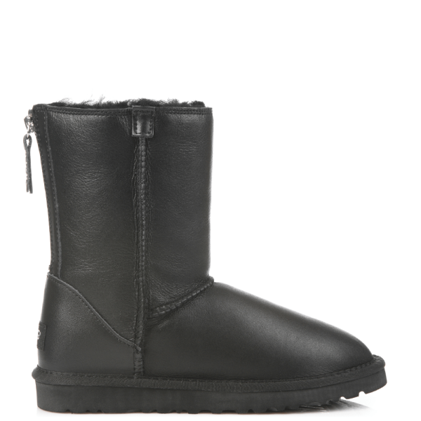 UGG Bailey+ Zip Classic Short Leather Black